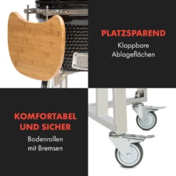 Queensize Kamado Grill Thermometer Abnehmbare Seitenteile Schwarz -Deutschland Klarstein Verkaufs-Shop 10033377 de 0007 logo
