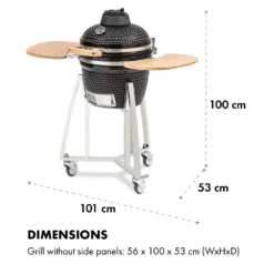 Queensize Kamado Grill Thermometer Abnehmbare Seitenteile Schwarz -Deutschland Klarstein Verkaufs-Shop 10033377 de 0010 logo