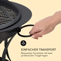 Pentos 2-in-1-Feuerschale Ø73cm Funkenschutz Ø60cm Grill Gusseisen -Deutschland Klarstein Verkaufs-Shop 10033380 de 0005 logo
