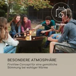 Nolana 2-in-1-Feuerschale Ø73cm Funkenschutz Ø64cm Grill Stahl Schwarz -Deutschland Klarstein Verkaufs-Shop 10033383 de 0003 logo