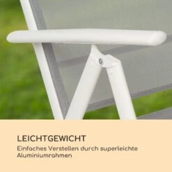 Almeria Klappstuhl 2er-Set 56,5x107x68 Cm ComfortMesh Aluminium -Deutschland Klarstein Verkaufs-Shop 10033401 de 0003 logo
