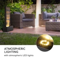 Raincastle Gartenbrunnen 12 LEDs 8W IPX8 Indoor & Outdoor -Deutschland Klarstein Verkaufs-Shop 10033428 yy 0007 logo Blumfeldt Raincastle Gartenbrunnen 12 LEDs