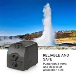 Raincastle Gartenbrunnen 12 LEDs 8W IPX8 Indoor & Outdoor -Deutschland Klarstein Verkaufs-Shop 10033428 yy 0008 logo Blumfeldt Raincastle Gartenbrunnen 12 LEDs