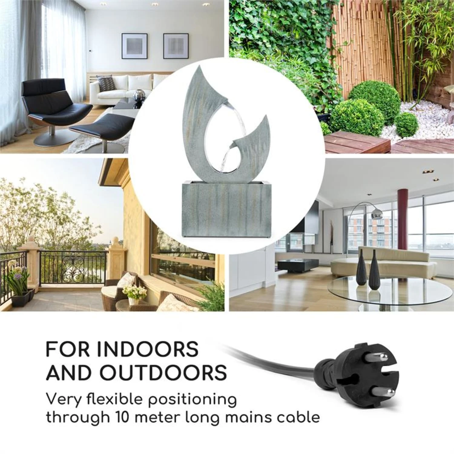 Trumpet Flow Gartenbrunnen 8W verzinktes Metall LEDs Indoor & outdoor Trumpet Flow Gartenbrunnen 8W Verzinktes Metall LEDs Indoor & Outdoor -Deutschland Klarstein Verkaufs-Shop 10033430 yy 0003 logo Blumfeldt Trumpet Flow Gartenbrunnen