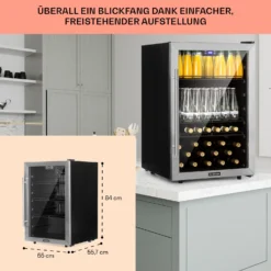 Beersafe 5XL Kühlschrank 148 Liter 3 Böden Panoramaglastür Edelstahl 5 Beersafe 5XL Kühlschrank 148 Liter 3 Böden Panoramaglastür Edelstahl -Deutschland Klarstein Verkaufs-Shop 10033435 DE 0006 usp