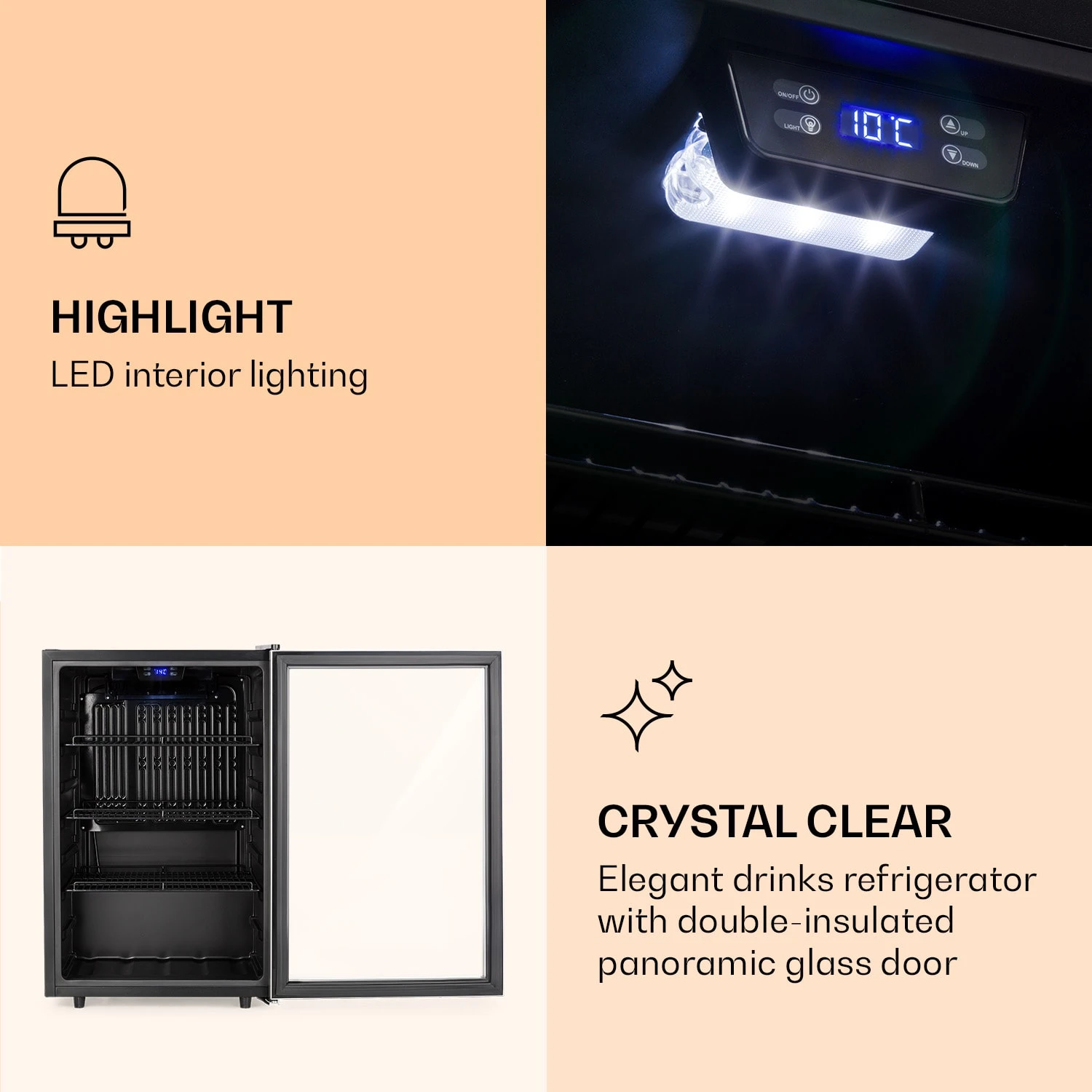 Beersafe 5XL Kühlschrank 148 Liter 3 Böden Panoramaglastür Edelstahl Beersafe 5XL Kühlschrank 148 Liter 3 Böden Panoramaglastür Edelstahl -Deutschland Klarstein Verkaufs-Shop 10033435 uk 0004 logo