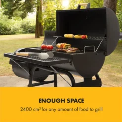 Beef Brisket Smoker Grill Holzkohlegrill/Smoker Edelstahl-Grill Mobil -Deutschland Klarstein Verkaufs-Shop 10033460 yy 0004 logo Klarstein Beef Brisket Smoker Grill schwarz