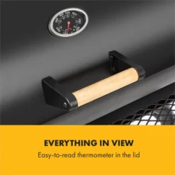 Beef Brisket Smoker Grill Holzkohlegrill/Smoker Edelstahl-Grill Mobil -Deutschland Klarstein Verkaufs-Shop 10033460 yy 0008 logo Klarstein Beef Brisket Smoker Grill schwarz