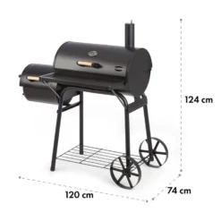 Beef Brisket Smoker Grill Holzkohlegrill/Smoker Edelstahl-Grill Mobil -Deutschland Klarstein Verkaufs-Shop 10033460 yy 0009 logo Klarstein Beef Brisket Smoker Grill schwarz