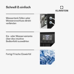 Eiszeit Eiswürfelmaschine Edelstahl 3 Eiswürfelgrößen Silber 3 Eiszeit Eiswürfelmaschine Edelstahl 3 Eiswürfelgrößen Silber -Deutschland Klarstein Verkaufs-Shop 10033478 de 0004 usp