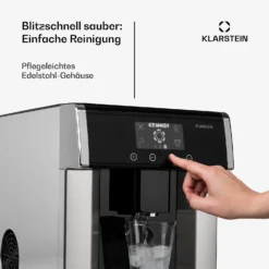 Eiszeit Eiswürfelmaschine Edelstahl 3 Eiswürfelgrößen Silber 5 Eiszeit Eiswürfelmaschine Edelstahl 3 Eiswürfelgrößen Silber -Deutschland Klarstein Verkaufs-Shop 10033478 de 0006 usp