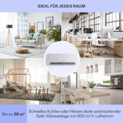 Windwaker Split-Klimaanlage 12.000 BTU/3,6 KW Luftdurchsatz 600m³/h -Deutschland Klarstein Verkaufs-Shop 10033483 de 0005 usp