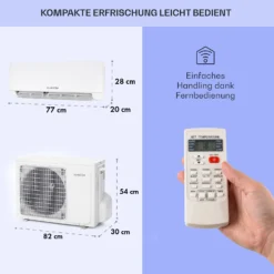 Windwaker Split-Klimaanlage 12.000 BTU/3,6 KW Luftdurchsatz 600m³/h -Deutschland Klarstein Verkaufs-Shop 10033483 de 0006 usp