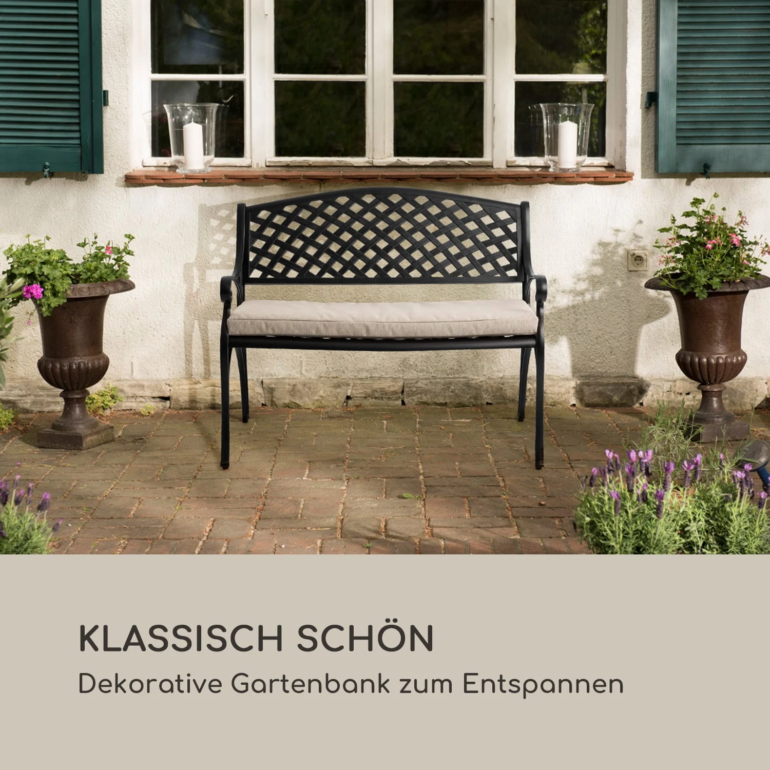 Pozzilli BL Gartenbank Aluminiumguss witterungsbeständig schwarz Pozzilli BL Gartenbank Aluminiumguss Witterungsbeständig Schwarz -Deutschland Klarstein Verkaufs-Shop 10033486 de 0002 logo