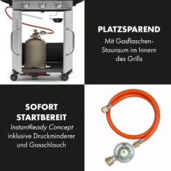 Gazooka 3.0T BBQ Grill 3x3kW Brenner 4 Rollen Edelstahl 4 Gazooka 3.0T BBQ Grill 3x3kW Brenner 4 Rollen Edelstahl -Deutschland Klarstein Verkaufs-Shop 10033533 de 0005 logo
