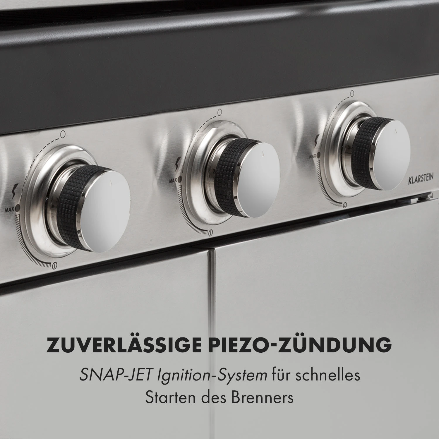 Gazooka 3.0T BBQ Grill 3x3kW Brenner 4 Rollen Edelstahl Gazooka 3.0T BBQ Grill 3x3kW Brenner 4 Rollen Edelstahl -Deutschland Klarstein Verkaufs-Shop 10033533 de 0008 logo