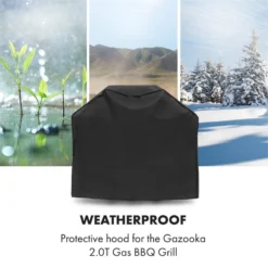Gazooka 2.0T Wetterschutzhaube 600D Canvas 30/70% PE/PVC Schwarz -Deutschland Klarstein Verkaufs-Shop 10033535 yy 0003 logo Klarstein Gazooka Wetterschutzhaube schwarz