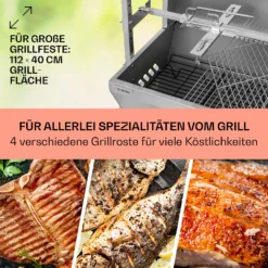 Sauenland Pro Spanferkelgrill Drehspieß 13W 4 Rollen Edelstahl -Deutschland Klarstein Verkaufs-Shop 10033566 de 0004 usp