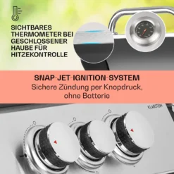 Tomahawk 3.1 S Gasgrill 3x3,6kW Brenner+2,7 KW 60x45cm Grill Edelstahl 3 Tomahawk 3.1 S Gasgrill 3x3,6kW Brenner+2,7 KW 60x45cm Grill Edelstahl -Deutschland Klarstein Verkaufs-Shop 10033567 de 0004 usp