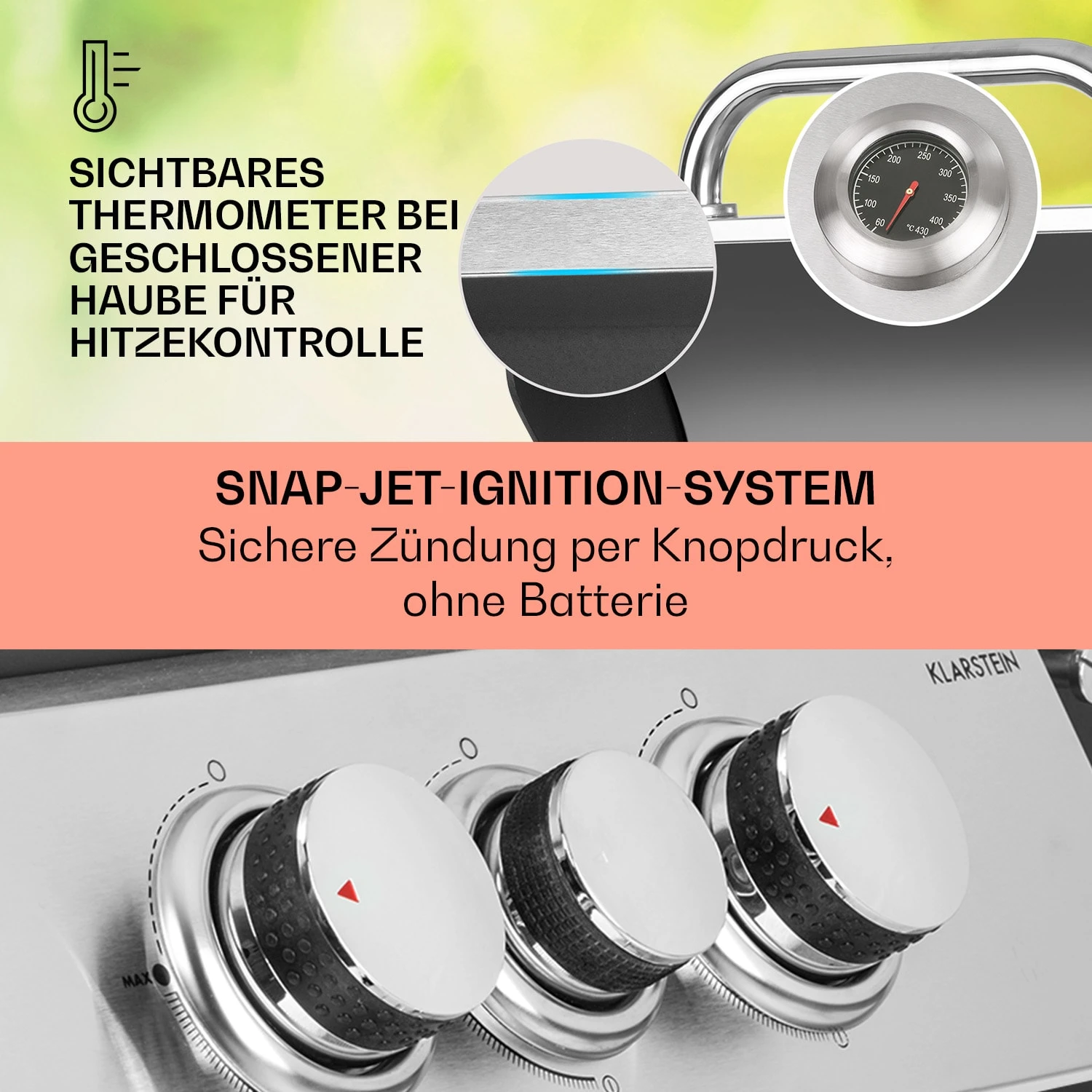 Tomahawk 3.1 S Gasgrill 3x3,6kW Brenner+2,7 kW 60x45cm Grill Edelstahl Tomahawk 3.1 S Gasgrill 3x3,6kW Brenner+2,7 KW 60x45cm Grill Edelstahl -Deutschland Klarstein Verkaufs-Shop 10033567 de 0004 usp