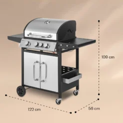 Tomahawk 3.1 S Gasgrill 3x3,6kW Brenner+2,7 KW 60x45cm Grill Edelstahl 7 Tomahawk 3.1 S Gasgrill 3x3,6kW Brenner+2,7 KW 60x45cm Grill Edelstahl -Deutschland Klarstein Verkaufs-Shop 10033567 yy 0008 dimensions