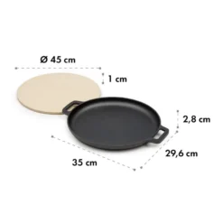 Tomahawk 3.1 S Brat & Back-Set Pfanne Pizzastein Ø29 Cm -Deutschland Klarstein Verkaufs-Shop 10033568 yy 0006 logo Klarstein Tomahawk Brat and Back Set