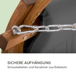 Maui Hollywoodschaukel 110 Cm 2-Sitzer Massivholz Polyester Dunkelgrau -Deutschland Klarstein Verkaufs-Shop 10033573 de 0006 logo