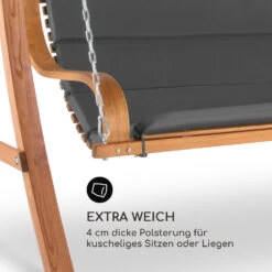 Tahiti Hollywoodschaukel Sonnendach 110cm 2-Sitzer Massivholz Grau -Deutschland Klarstein Verkaufs-Shop 10033575 de 0004 logo