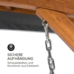 Tahiti Hollywoodschaukel Sonnendach 110cm 2-Sitzer Massivholz Grau -Deutschland Klarstein Verkaufs-Shop 10033575 de 0005 logo