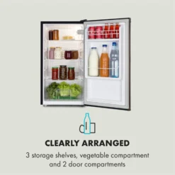 Feldberg Kühlschrank A+ 90 Liter MirageCool Concept Holzdesign Schwarz -Deutschland Klarstein Verkaufs-Shop 10033594 uk 0005 logo Klarstein Feldberg Kuehlschrank Holzdesign schwarz