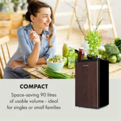 Feldberg Kühlschrank A+ 90 Liter MirageCool Concept Holzdesign Schwarz -Deutschland Klarstein Verkaufs-Shop 10033594 uk 0006 logo Klarstein Feldberg Kuehlschrank Holzdesign schwarz