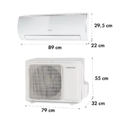 Windwaker Eco Split-Klimaanlage 9.000 BTU/2,7 KW Luftdurchsatz 610 M³/h Max. A++ -Deutschland Klarstein Verkaufs-Shop 10033600 yy 0007 dimensions