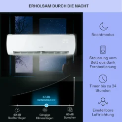 Windwaker Eco Split-Klimaanlage 12.000 BTU/3,5 KW Luftdurchsatz 680 M³/h Max. A++ 3 Windwaker Eco Split-Klimaanlage 12.000 BTU/3,5 KW Luftdurchsatz 680 M³/h Max. A++ -Deutschland Klarstein Verkaufs-Shop 10033601 de 0004 usp