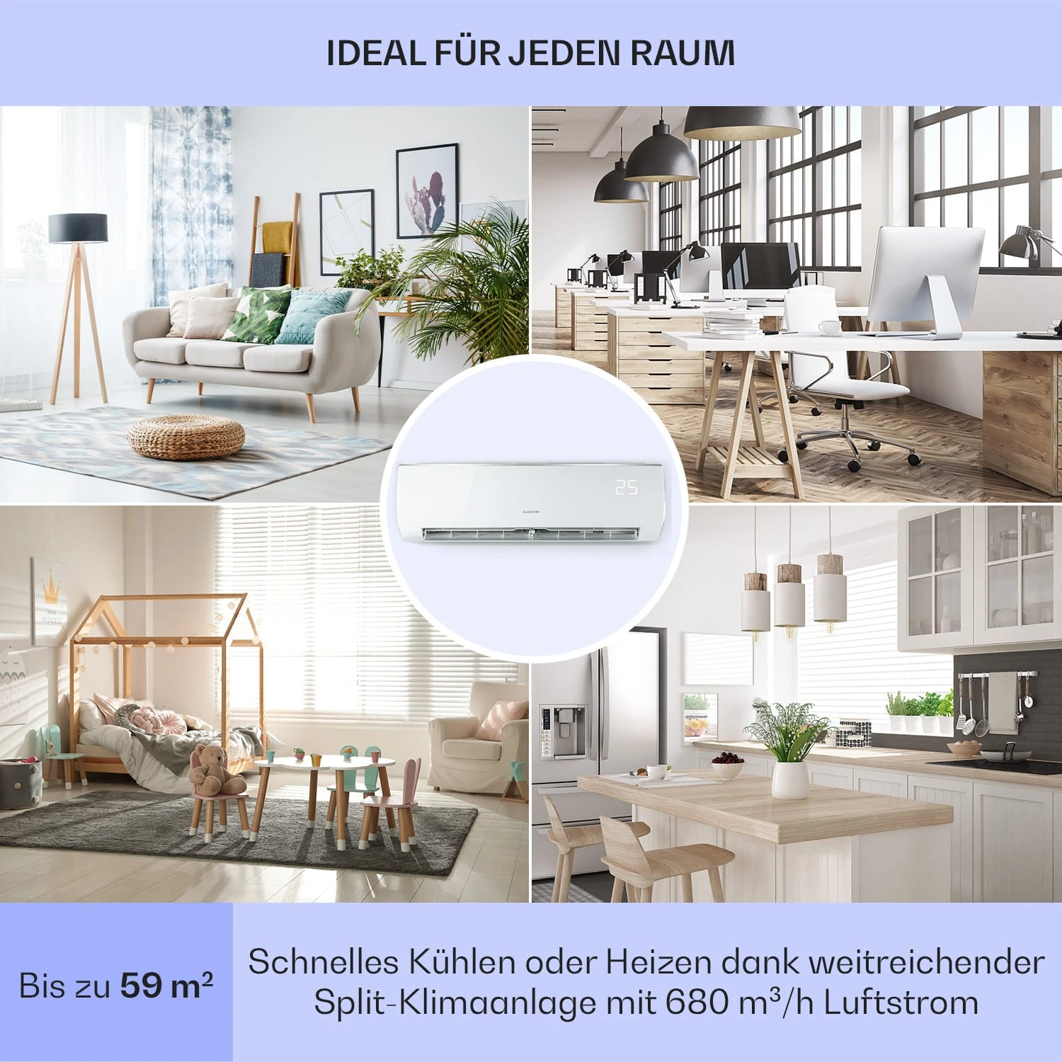 Windwaker Eco Split-Klimaanlage 12.000 BTU/3,5 kW Luftdurchsatz 680 m³/h max. A++ Windwaker Eco Split-Klimaanlage 12.000 BTU/3,5 KW Luftdurchsatz 680 M³/h Max. A++ -Deutschland Klarstein Verkaufs-Shop 10033601 de 0005 usp