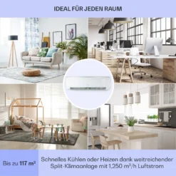 Windwaker Eco Split-Klimaanlage 24000 BTU/7 KW Luftdurchsatz 1250 M³/h -Deutschland Klarstein Verkaufs-Shop 10033603 de 0005 usp