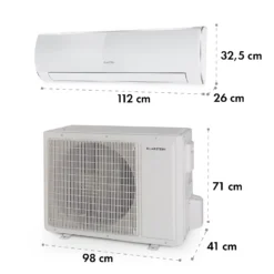 Windwaker Eco Split-Klimaanlage 24000 BTU/7 KW Luftdurchsatz 1250 M³/h -Deutschland Klarstein Verkaufs-Shop 10033603 yy 0007 dimensions
