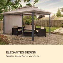 Grandezza Cortina Gartenpavillon 3x4m 4 Seitenteile Beige -Deutschland Klarstein Verkaufs-Shop 10033608 de 0006 logo