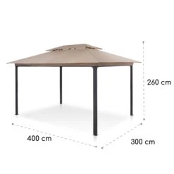 Grandezza Cortina Gartenpavillon 3x4m 4 Seitenteile Beige -Deutschland Klarstein Verkaufs-Shop 10033608 yy 0007 logo