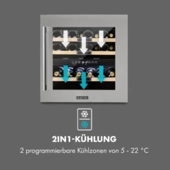 Vinsider 36 Weinkühlschrank 2 Kühlzonen 5-22°C 85l Edelstahl 2 Vinsider 36 Weinkühlschrank 2 Kühlzonen 5-22°C 85l Edelstahl -Deutschland Klarstein Verkaufs-Shop 10033682 de 0003 logo