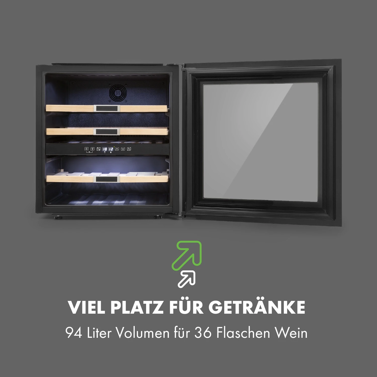 Vinsider 36 Weinkühlschrank 2 Kühlzonen 5-22°C 85l Edelstahl Vinsider 36 Weinkühlschrank 2 Kühlzonen 5-22°C 85l Edelstahl -Deutschland Klarstein Verkaufs-Shop 10033682 de 0004 logo