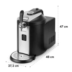 Beerkules Bierzapfanlage 5l Fässer Kompressor 120W Cooling: 4h -Deutschland Klarstein Verkaufs-Shop 10033689 yy 0011 logo Klarstein Beerkules Bierzapfanlage schwarz