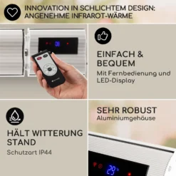 Cosmic Beam Plus XXL Infrarot-Heizstrahler 3000W IP44 Fernbedienung -Deutschland Klarstein Verkaufs-Shop 10033699 de 0006 usp