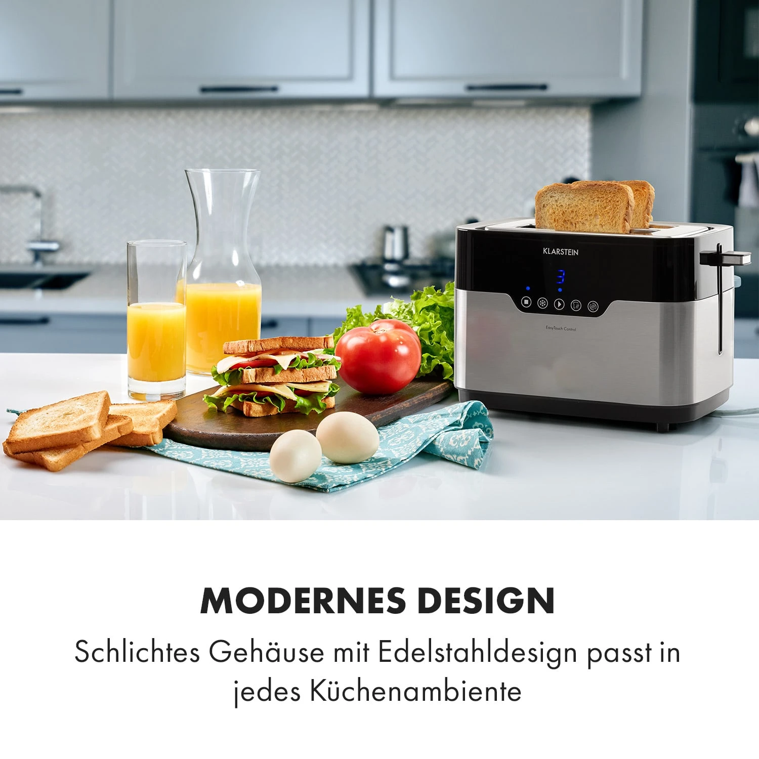 Arabica Toaster 920W LED-Display Touch-Bedienfeld Edelstahl Arabica Toaster 920W LED-Display Touch-Bedienfeld Edelstahl -Deutschland Klarstein Verkaufs-Shop 10033728 de 0002 logo