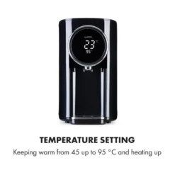 Hot Spring Plus Heißwasserspender 5l Edelstahl-Wassertank 45-95 °C 5 Hot Spring Plus Heißwasserspender 5l Edelstahl-Wassertank 45-95 °C -Deutschland Klarstein Verkaufs-Shop 10033753 yy 0006 logo Klarstein Hot Spring Heisswasserspender schwarz