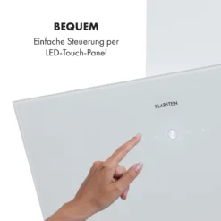 Laurel 60 Dunstabzugshaube 60cm Abluft: 350 M³/h LED Touch Weiß -Deutschland Klarstein Verkaufs-Shop 10033767 de 0003 logo