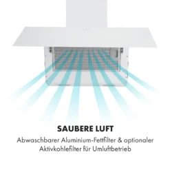 Laurel 60 Dunstabzugshaube 60cm Abluft: 350 M³/h LED Touch Weiß -Deutschland Klarstein Verkaufs-Shop 10033767 de 0004 logo