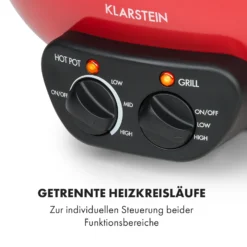 Szechuan Hot Pot Und Grillplatte 5l Vol. 1350 W, 600 W Rot -Deutschland Klarstein Verkaufs-Shop 10033779 de 0003 logo