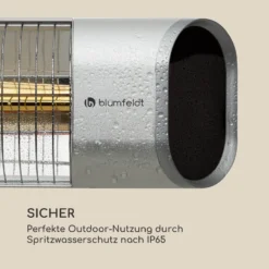 Dark Wave Stand Infrarot-Heizstrahler 2000W Goldbeschichtete Carbonröhre IP65 Standfuß -Deutschland Klarstein Verkaufs-Shop 10033811 de 0009 logo