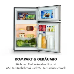 Big Daddy Cool Kühl-Gefrierkombination 61/25 Liter 2 Ebenen Edelstahl -Deutschland Klarstein Verkaufs-Shop 10034005 de 0003 logo