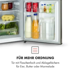 Big Daddy Cool Kühl-Gefrierkombination 61/25 Liter 2 Ebenen Edelstahl -Deutschland Klarstein Verkaufs-Shop 10034005 de 0004 logo